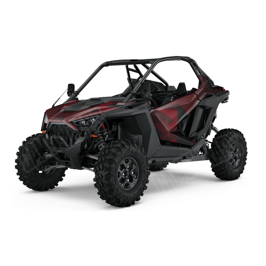 Shattered Vampire Red Side by Side UTV Camo Vinyl Wrap