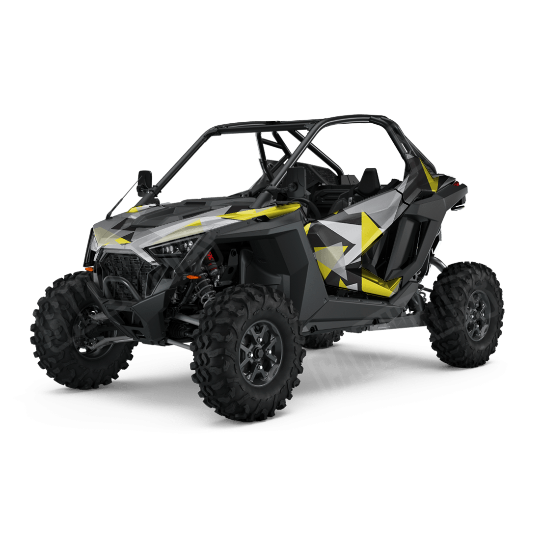 Shattered Yellow Tiger Side by Side UTV Camo Vinyl Wrap
