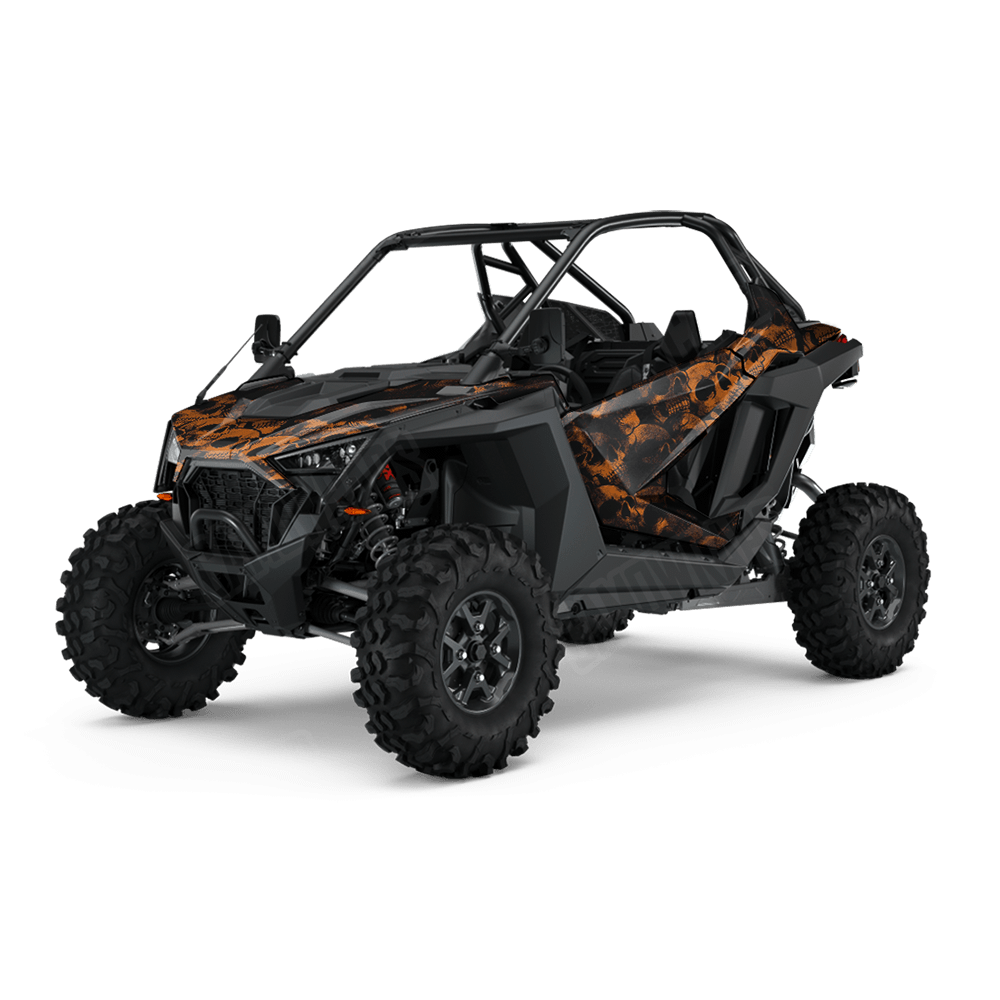 Skull Orange UTV Wraps
