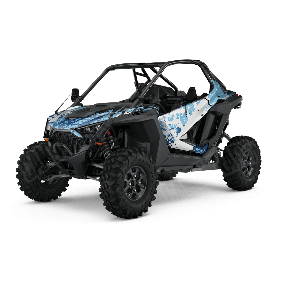 Tire Splatter Baby Blue Side by Side UTV Camo Vinyl Wrap