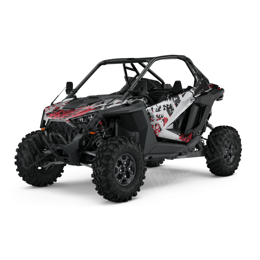 Tire Splatter Red Tiger Side by Side UTV Camo Vinyl Wrap