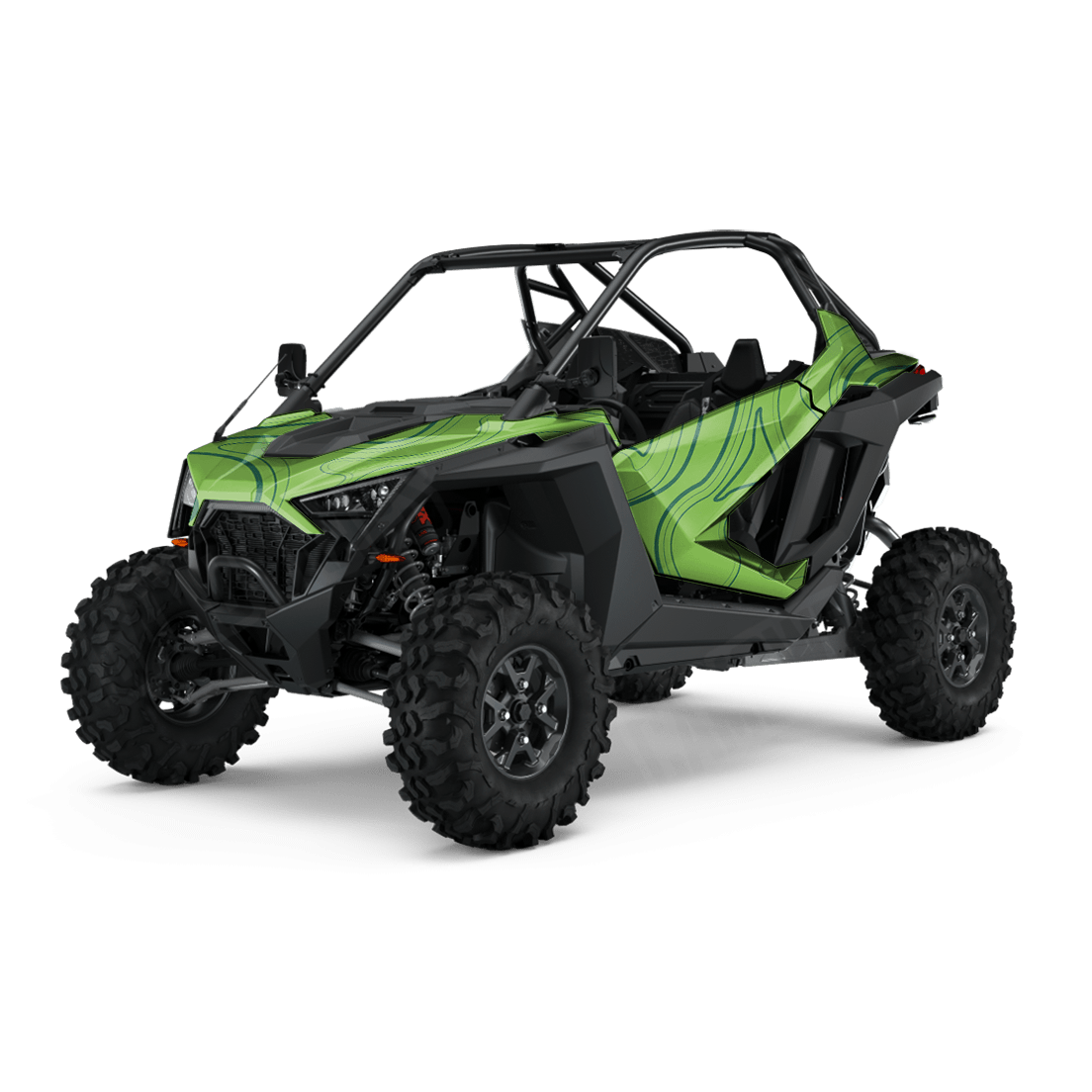 Topographic Green Camo Side by Side UTV Vinyl Wrap
