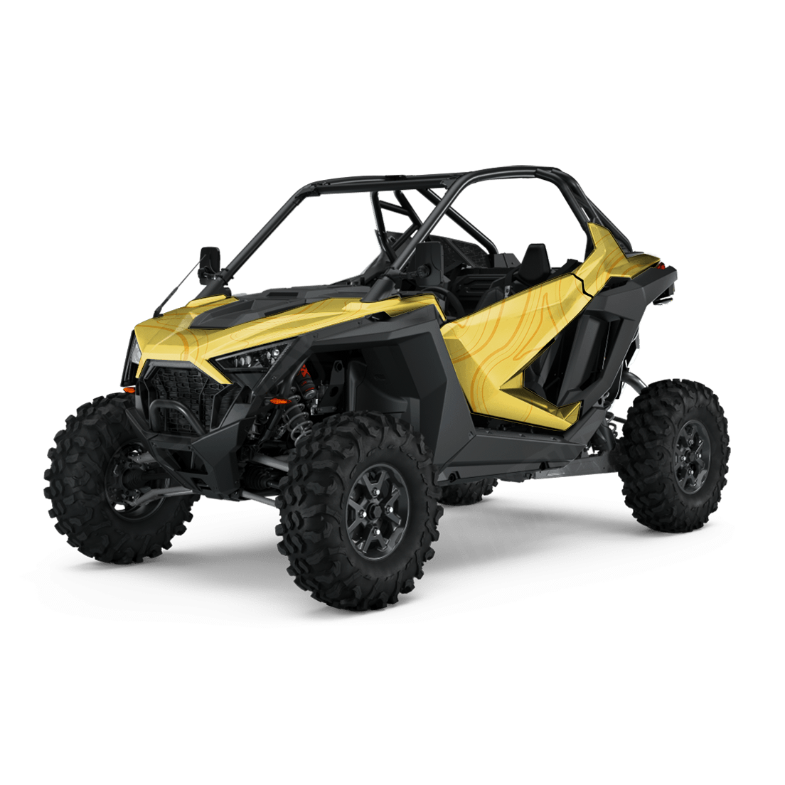 Topographic Yellow Camo Side by Side UTV Vinyl Wrap