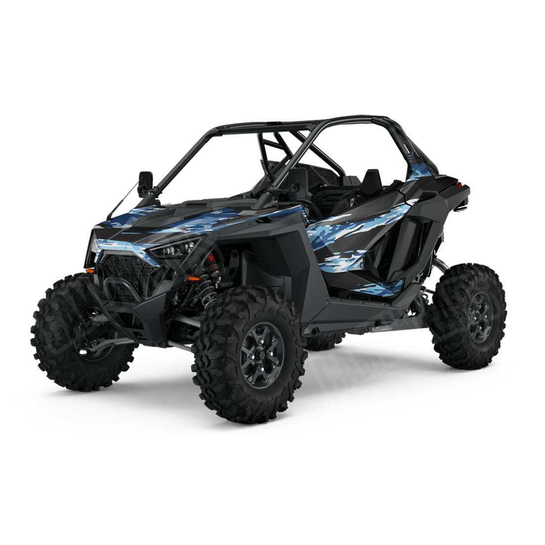 Vietnam Tiger Stripe Baby Blue Side by Side UTV Camo Vinyl Wrap