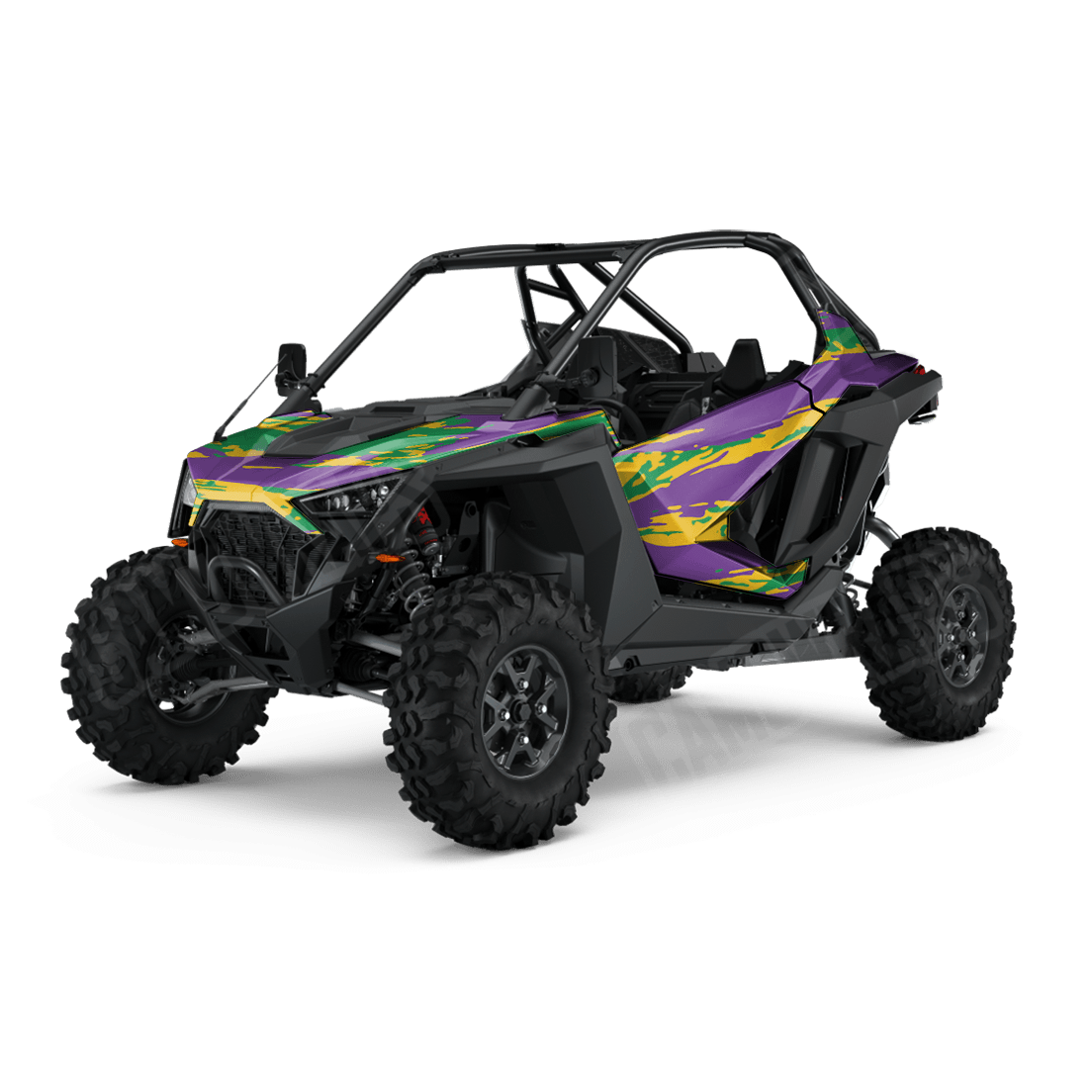 Vietnam Tiger Stripe Mardi Gras Side by Side UTV Camo Vinyl Wrap