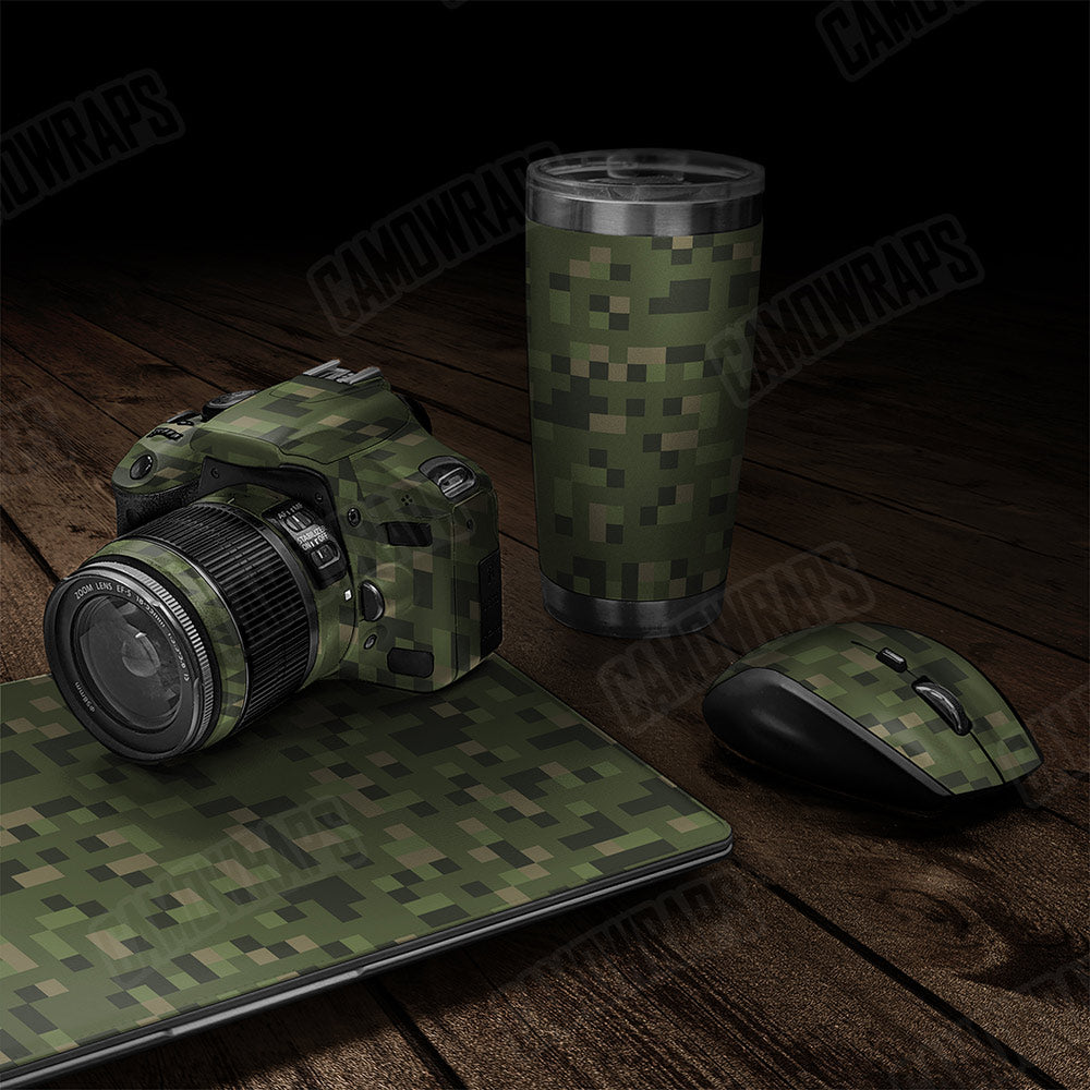 Pixel Army Green Gear Skin Vinyl Wrap