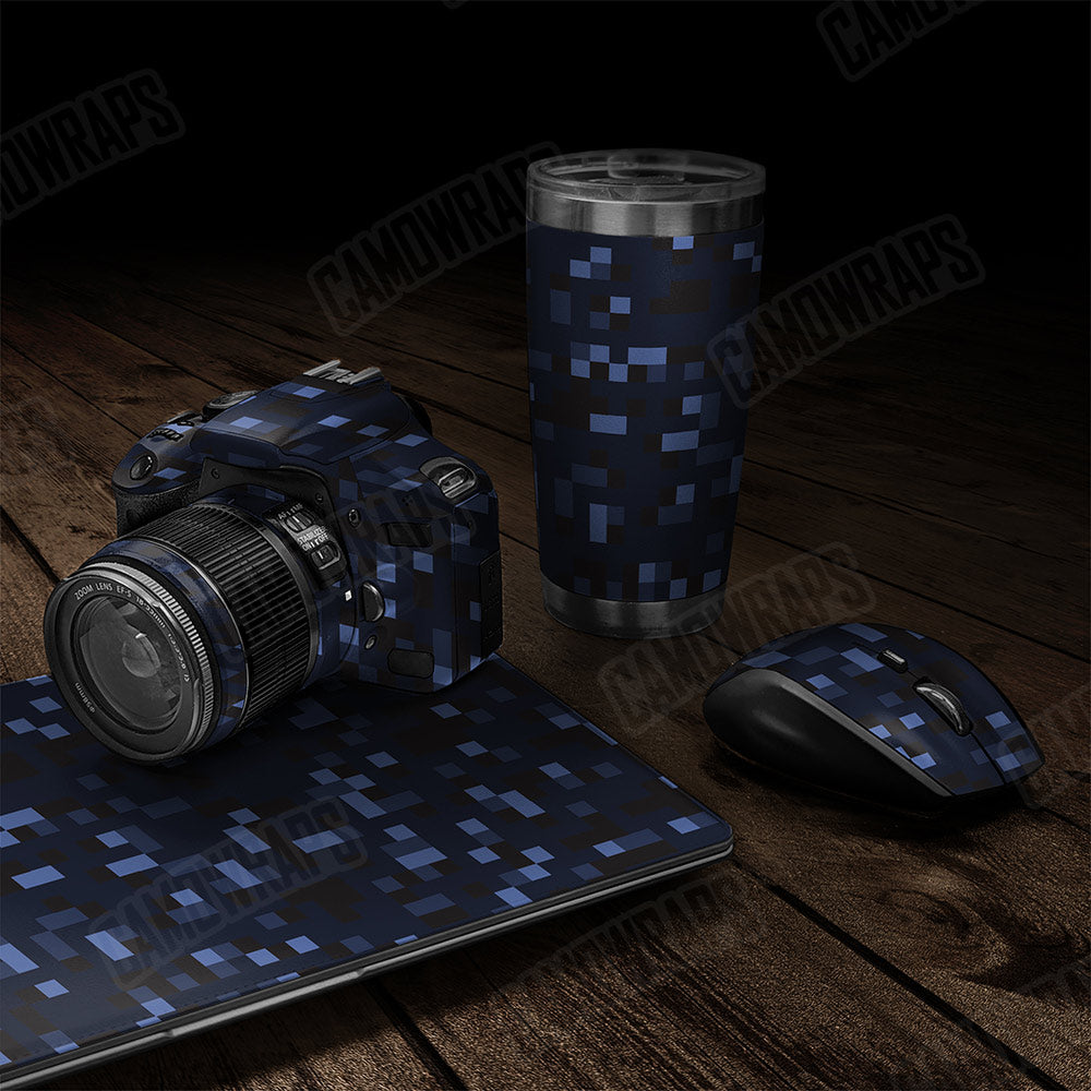 Pixel Blue Midnight Gear Skin Vinyl Wrap
