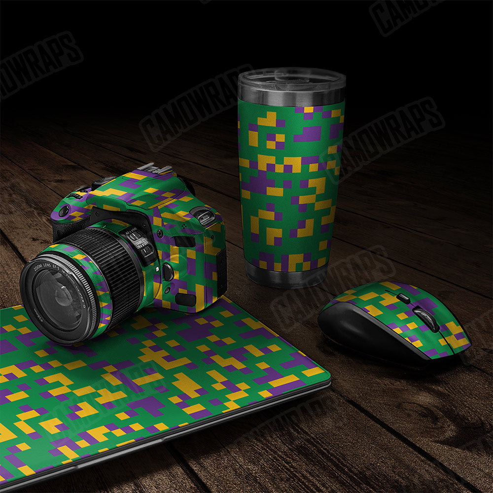 Pixel Mardi Gras Gear Skin Vinyl Wrap