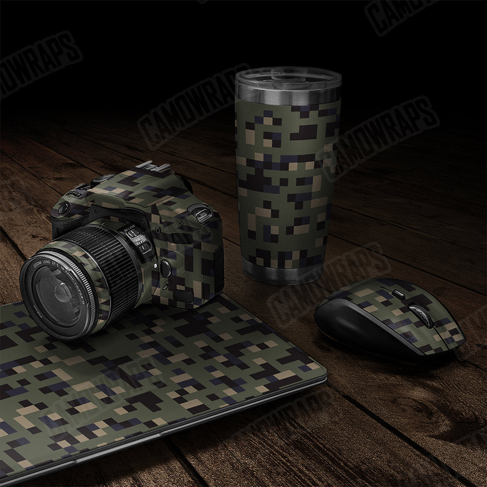 Pixel Militant Blue Gear Skin Vinyl Wrap