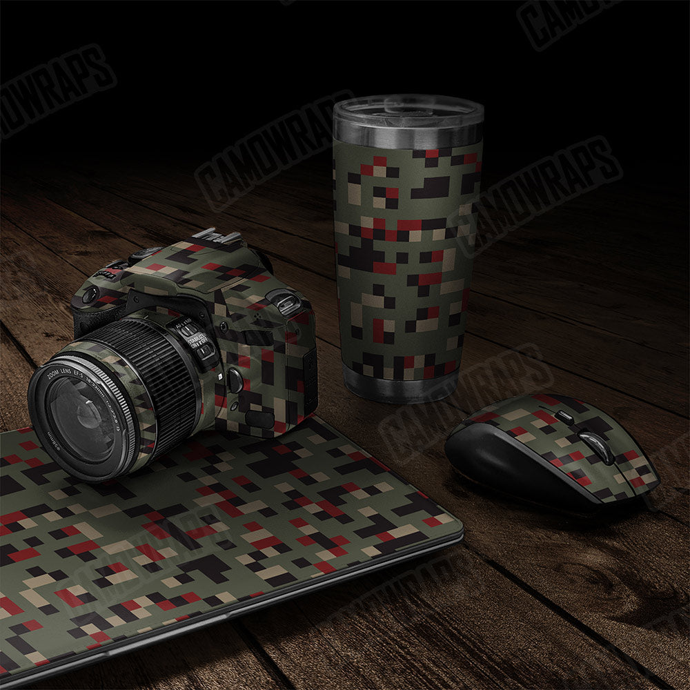 Pixel Militant Red Gear Skin Vinyl Wrap