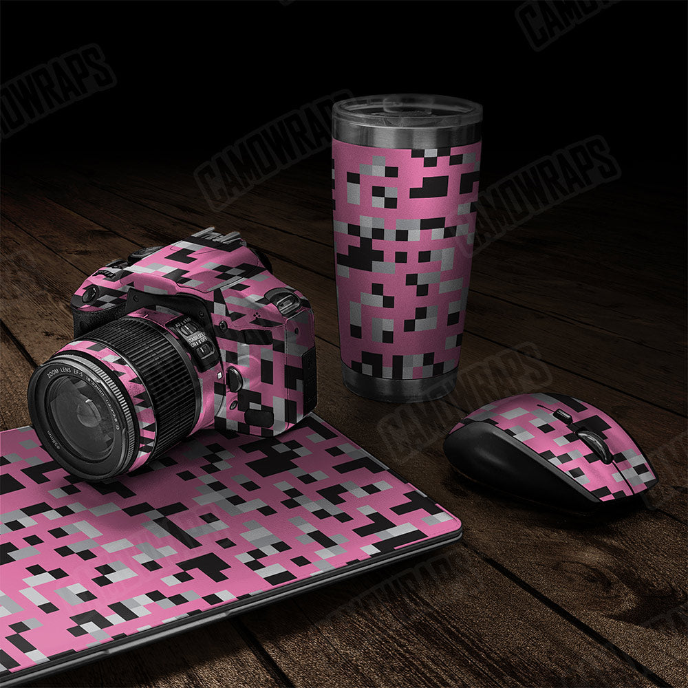 Pixel Pink Tiger Gear Skin Vinyl Wrap
