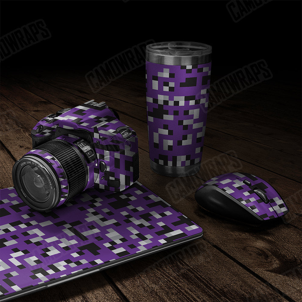 Pixel Purple Tiger Gear Skin Vinyl Wrap