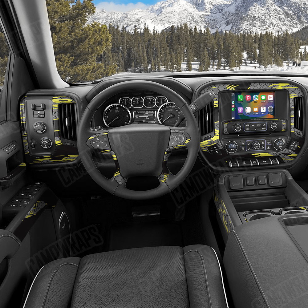 Dragonbreath Yellow Car Interior Skins