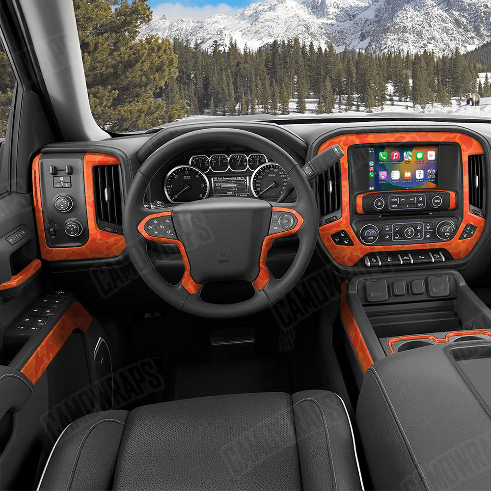 Old School Duck Elite Orange Car Interior Skins