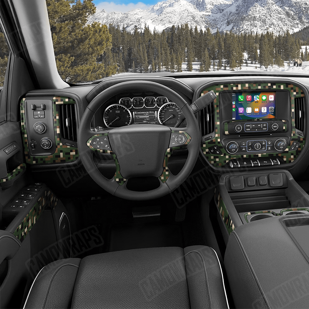 Pixel Woodland Car Interior Skins