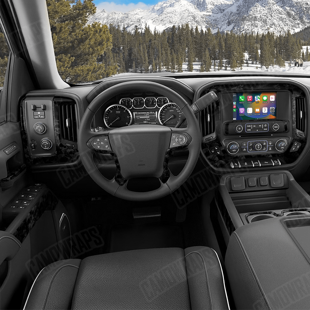 Skull Grayscale Car Interior Skins