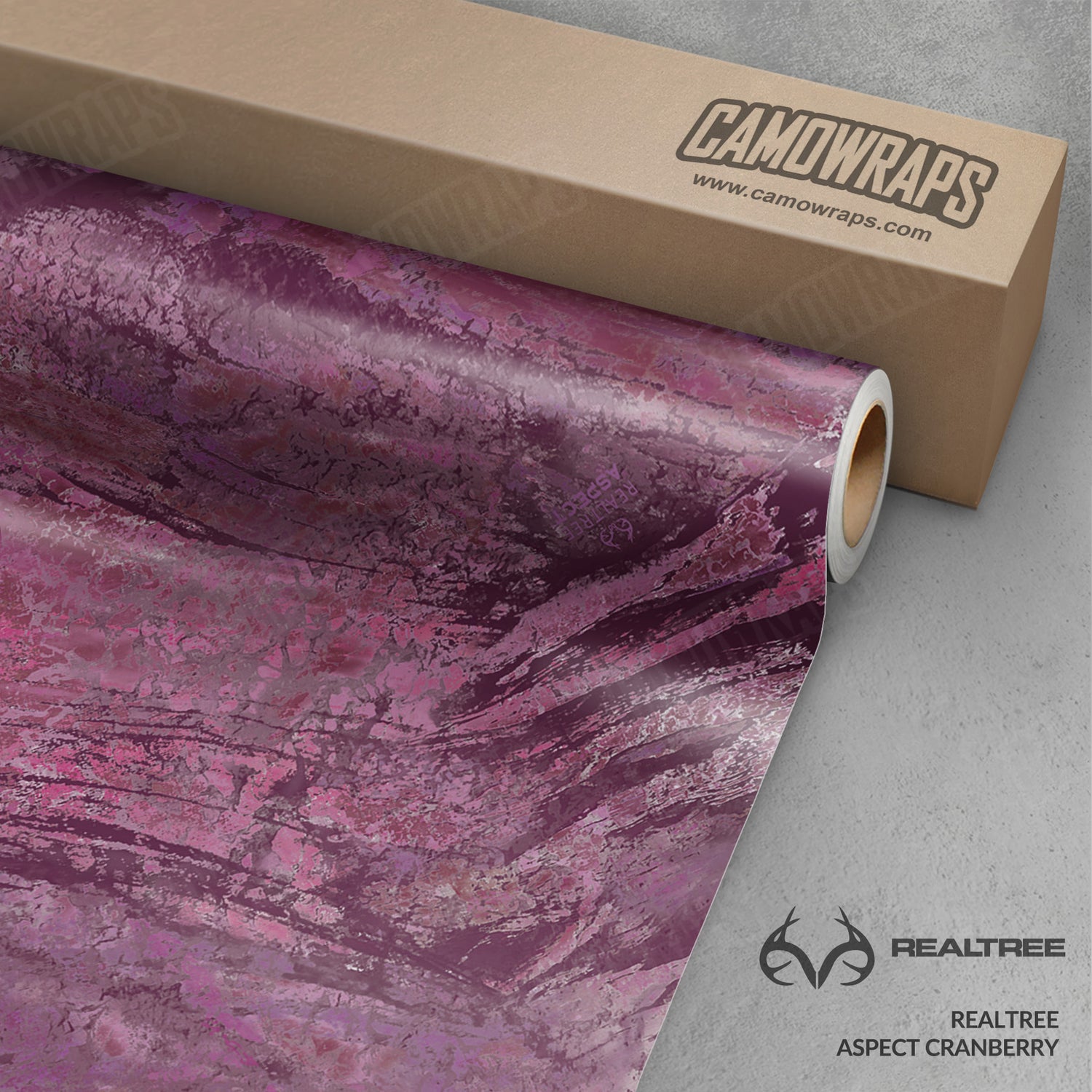 Realtree Aspect Cranberry Camo Vinyl Wrap