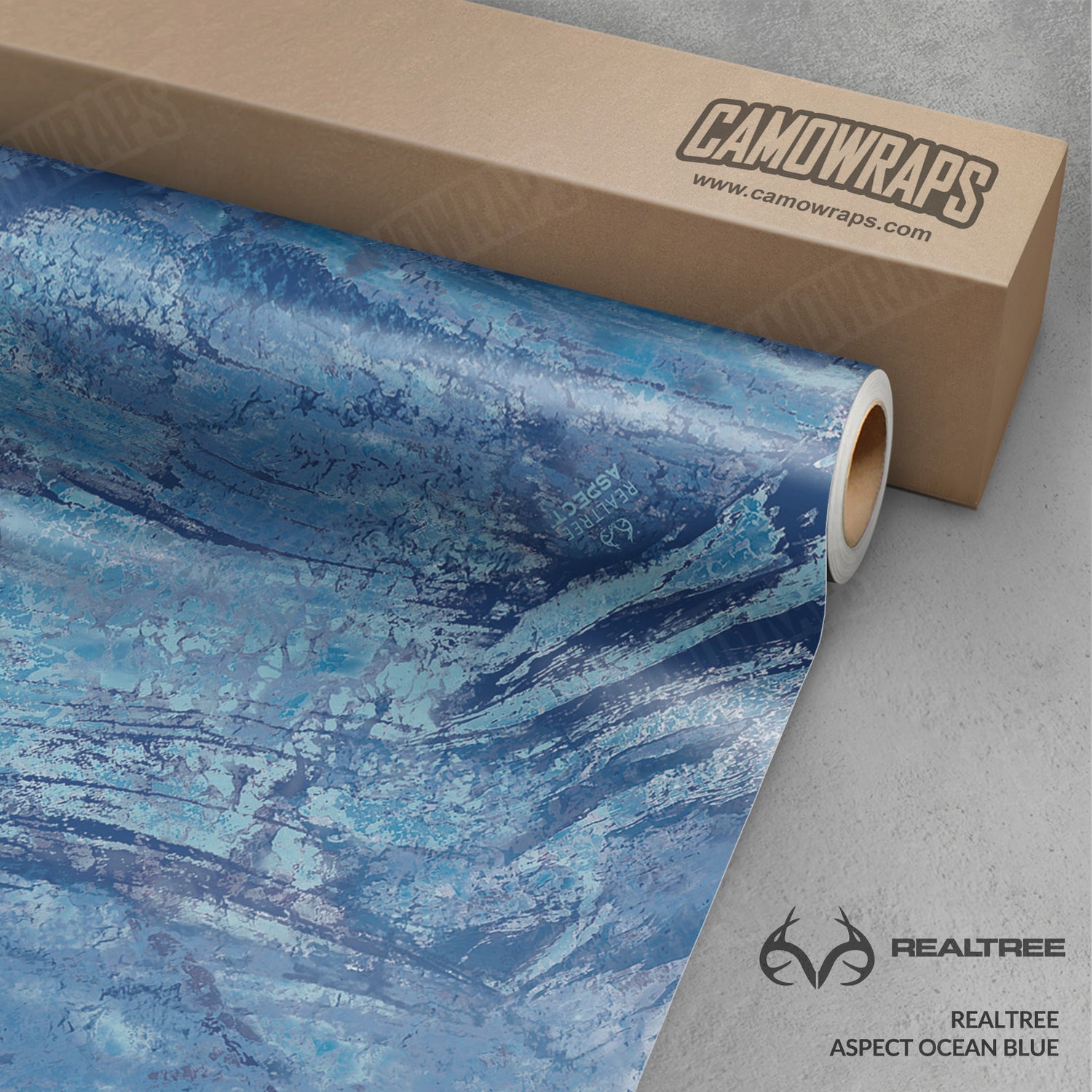 Realtree Aspect Ocean Blue Camo Vinyl Wrap