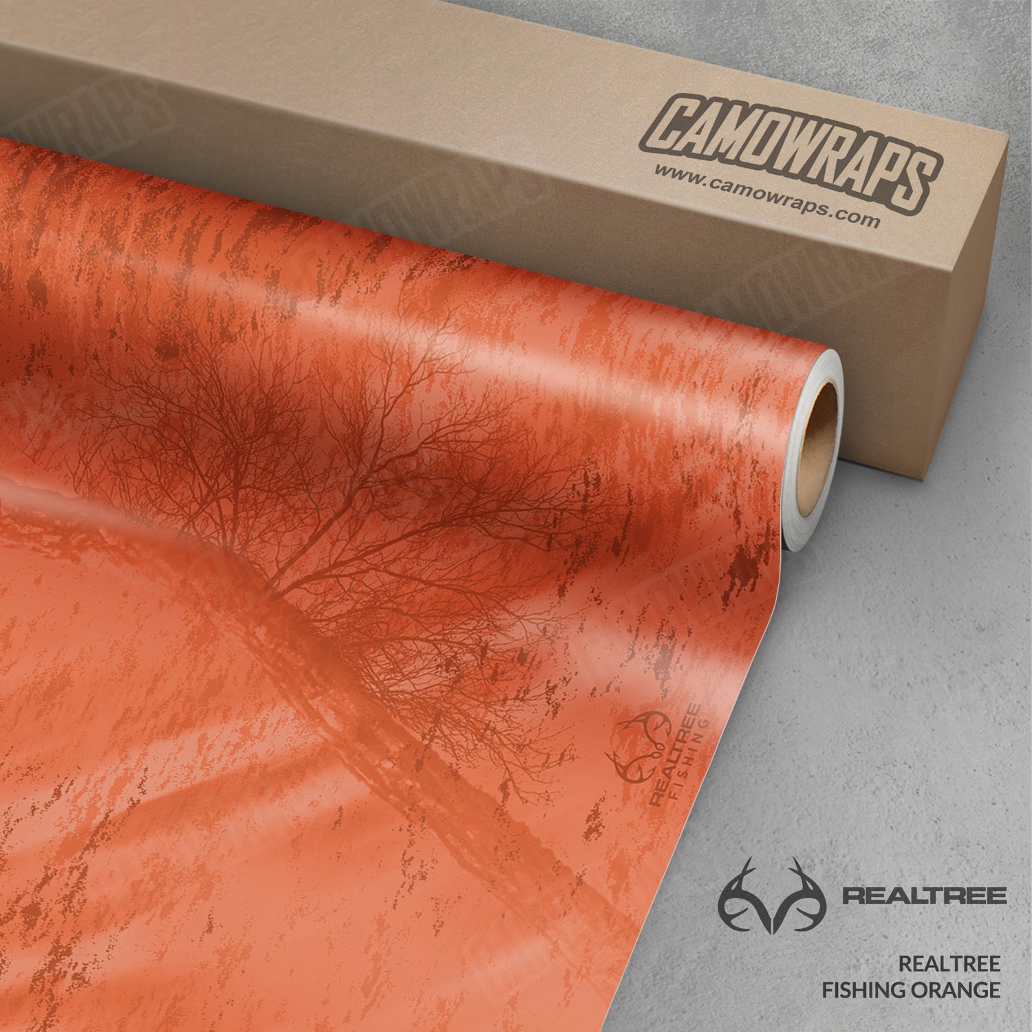 Realtree Fishing Orange Camo Vinyl Wrap