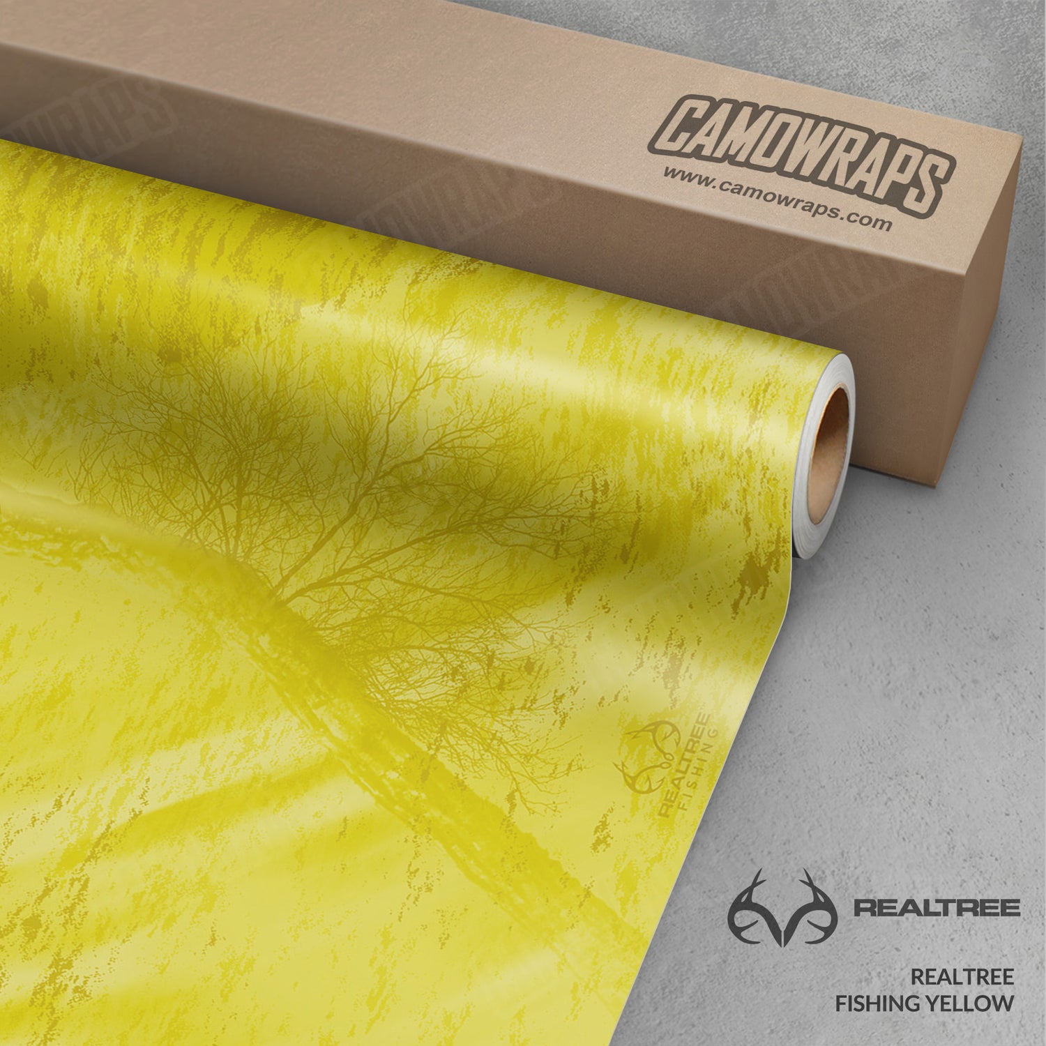 Realtree Fishing Yellow Camo Vinyl Wrap