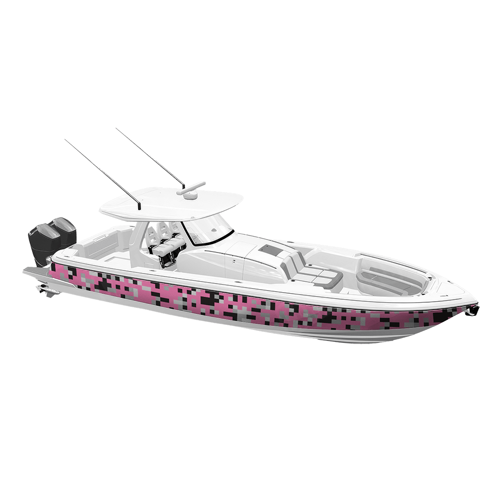 Pixel Pink Tiger Yacht Wraps