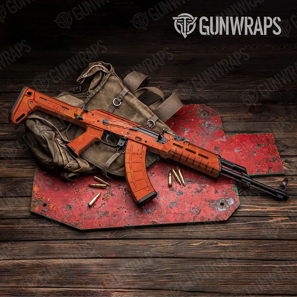 Battle Storm Elite Orange AK-47 Gun Skin Vinyl Wraps