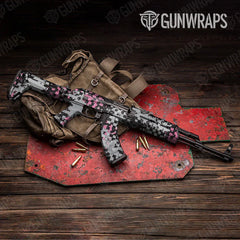 Broken Plaid Pink Tiger AK-47 Gun Skin Vinyl Wraps