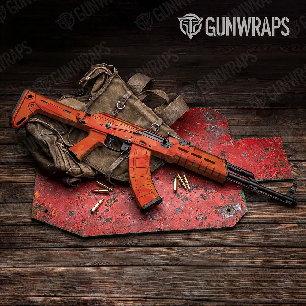 Classic Elite Orange AK-47 Gun Skin Vinyl Wraps