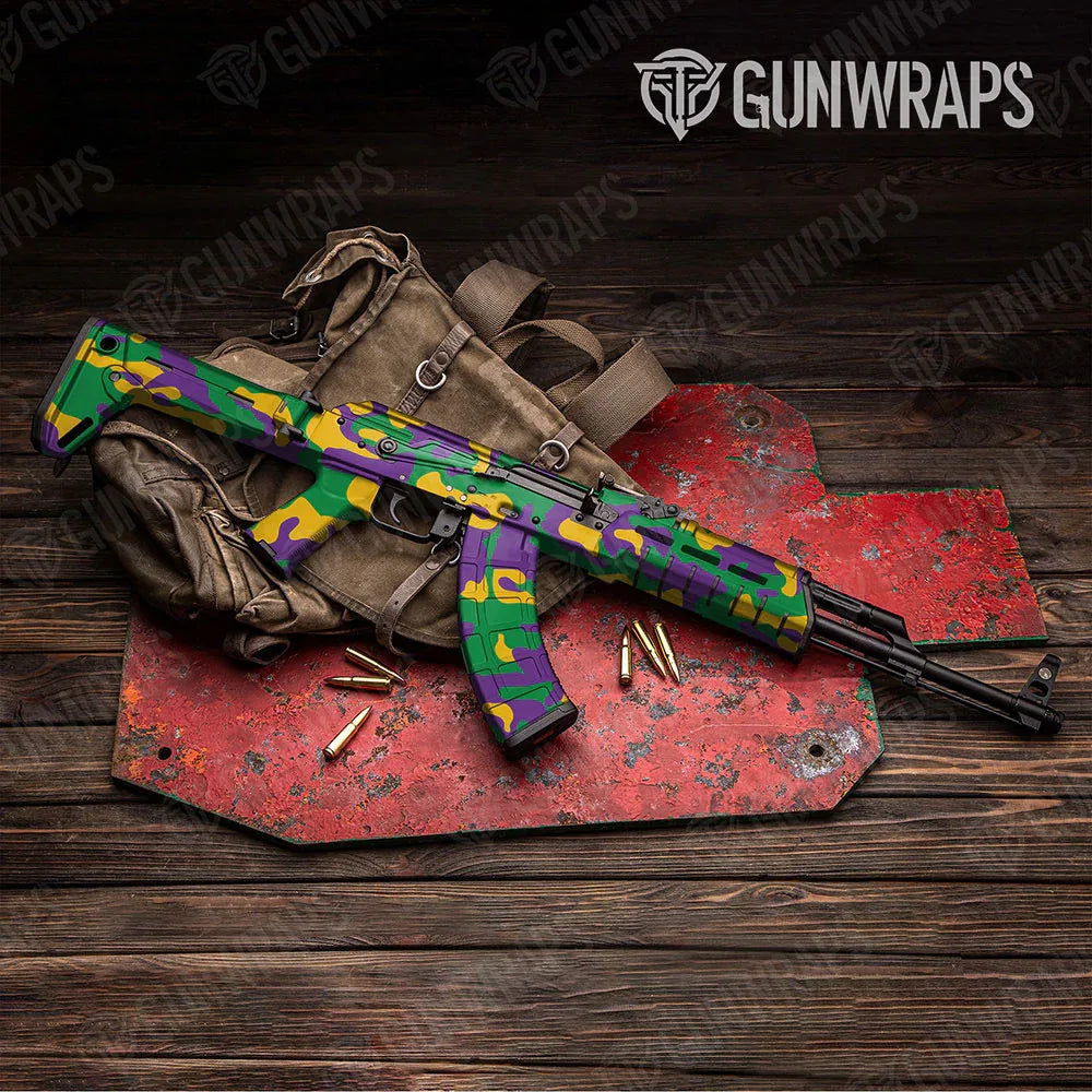 Classic Mardi Gras AK-47 Gun Skin Vinyl Wraps