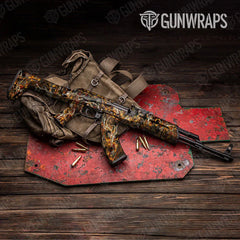 Nature Burning Buck Skull AK-47 Gun Skin Vinyl Wraps