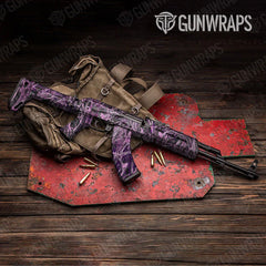 Nature Dry Grassland Pink AK-47 Gun Skin Vinyl Wraps
