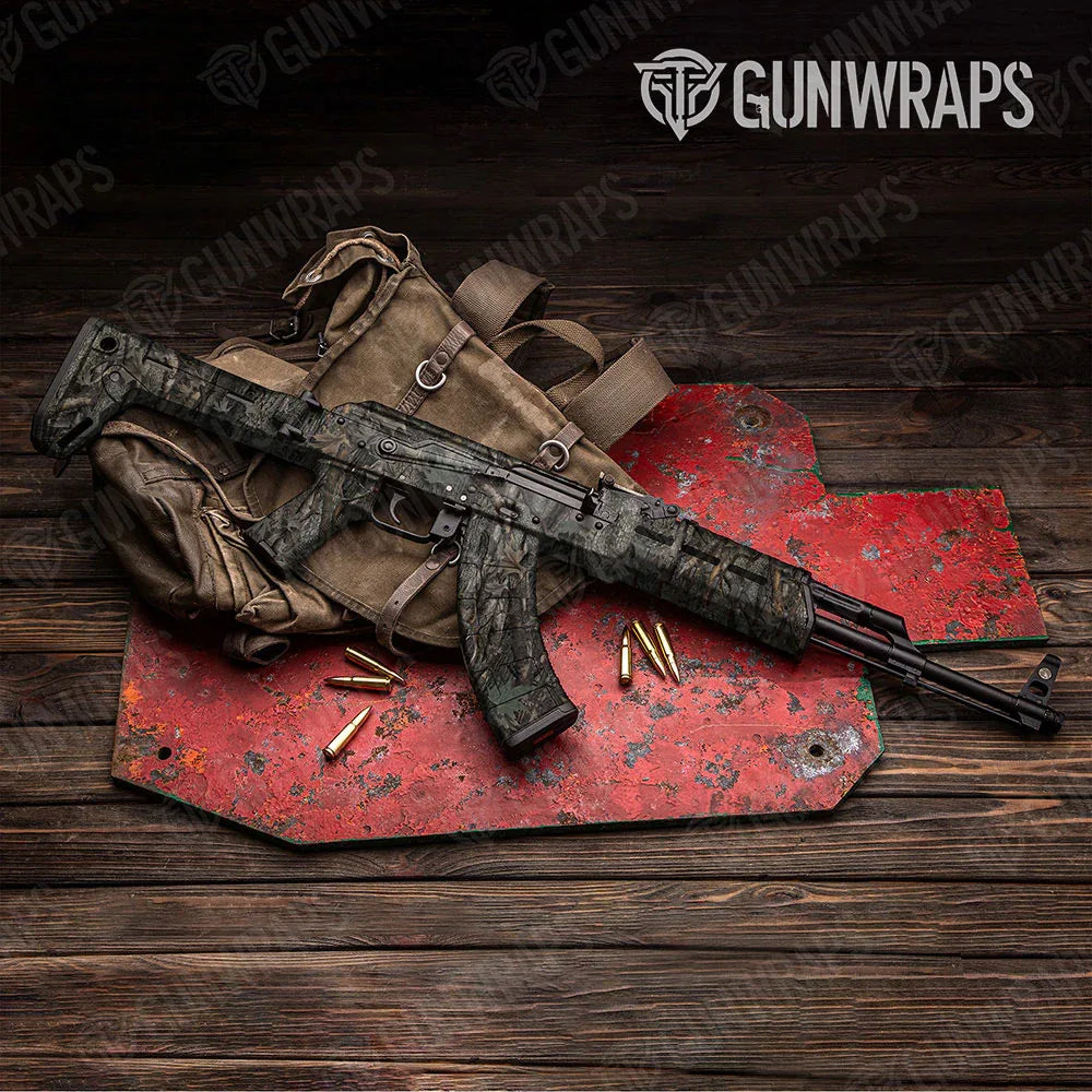 Nature Mossy Woodland AK-47 Gun Skin Vinyl Wraps