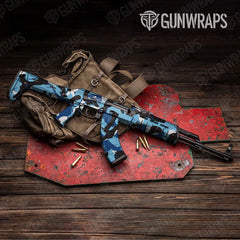 Ragged Baby Blue AK-47 Gun Skin Vinyl Wraps