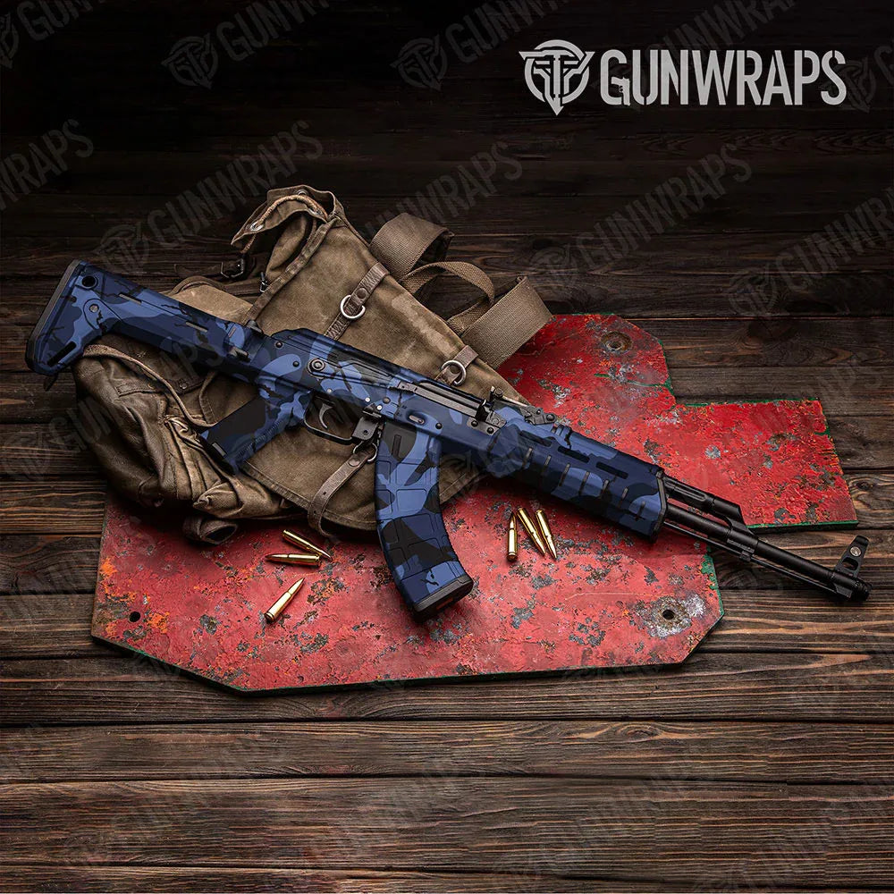 Ragged Blue Midnight AK-47 Gun Skin Vinyl Wraps