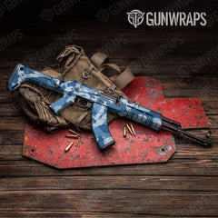 Ragged Cool Blue AK-47 Gun Skin Vinyl Wraps