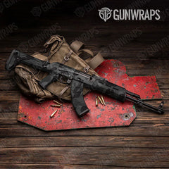 Ragged Elite Black AK-47 Gun Skin Vinyl Wraps