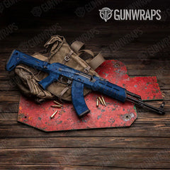 Ragged Elite Blue AK-47 Gun Skin Vinyl Wraps
