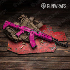 Ragged Elite Magenta AK-47 Gun Skin Vinyl Wraps