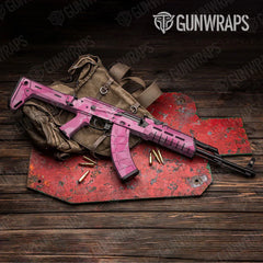 Ragged Elite Pink AK-47 Gun Skin Vinyl Wraps