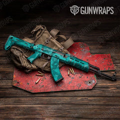 Ragged Elite Tiffany Blue AK-47 Gun Skin Vinyl Wraps