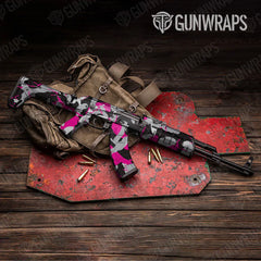 Ragged Magenta Tiger AK-47 Gun Skin Vinyl Wraps