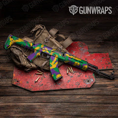 Ragged Mardi Gras AK-47 Gun Skin Vinyl Wraps