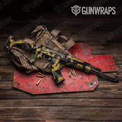 Ragged Militant Yellow AK-47 Gun Skin Vinyl Wraps