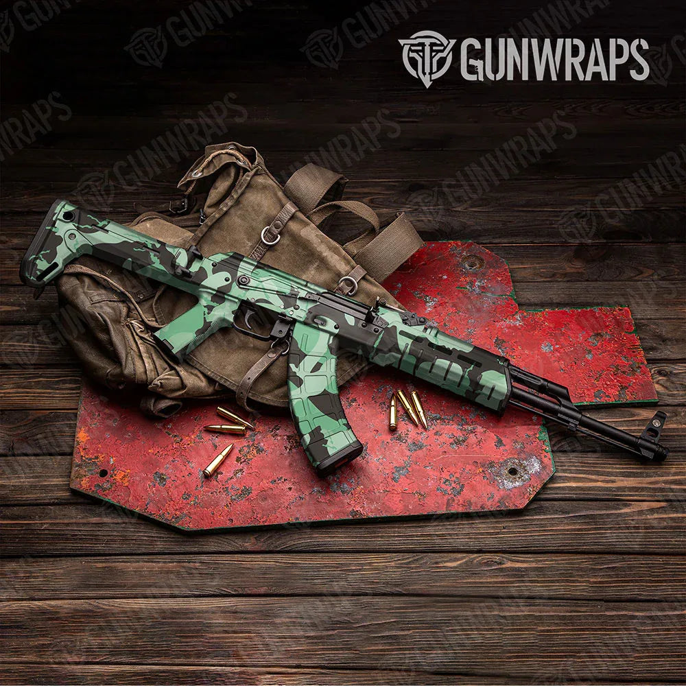Ragged Mint Chocolate Chip AK-47 Gun Skin Vinyl Wraps