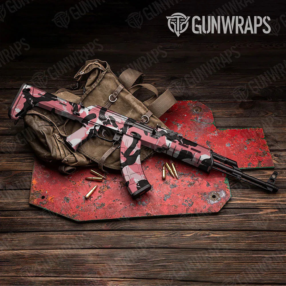 Ragged Pink AK-47 Gun Skin Vinyl Wraps