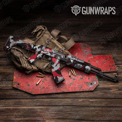 Ragged Red Tiger AK-47 Gun Skin Vinyl Wraps