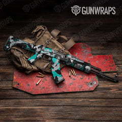 Ragged Tiffany Blue Tiger AK-47 Gun Skin Vinyl Wraps