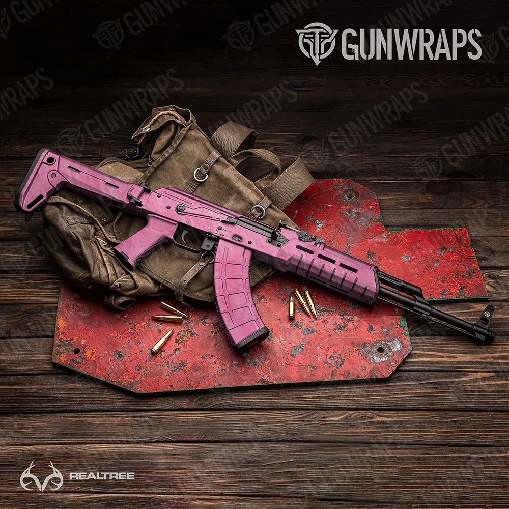Realtree Fishing Pink AK-47 Gun Skin Vinyl Wraps