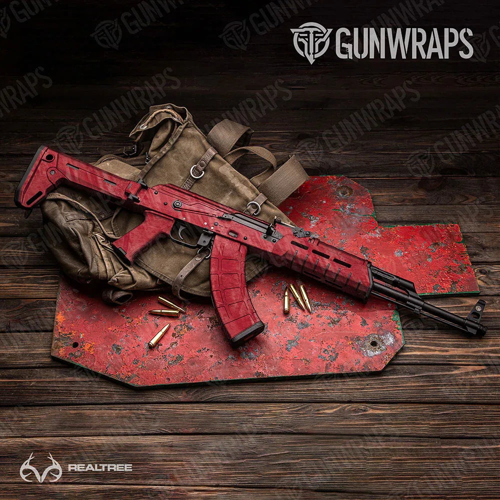 Realtree Fishing Red AK-47 Gun Skin Vinyl Wraps
