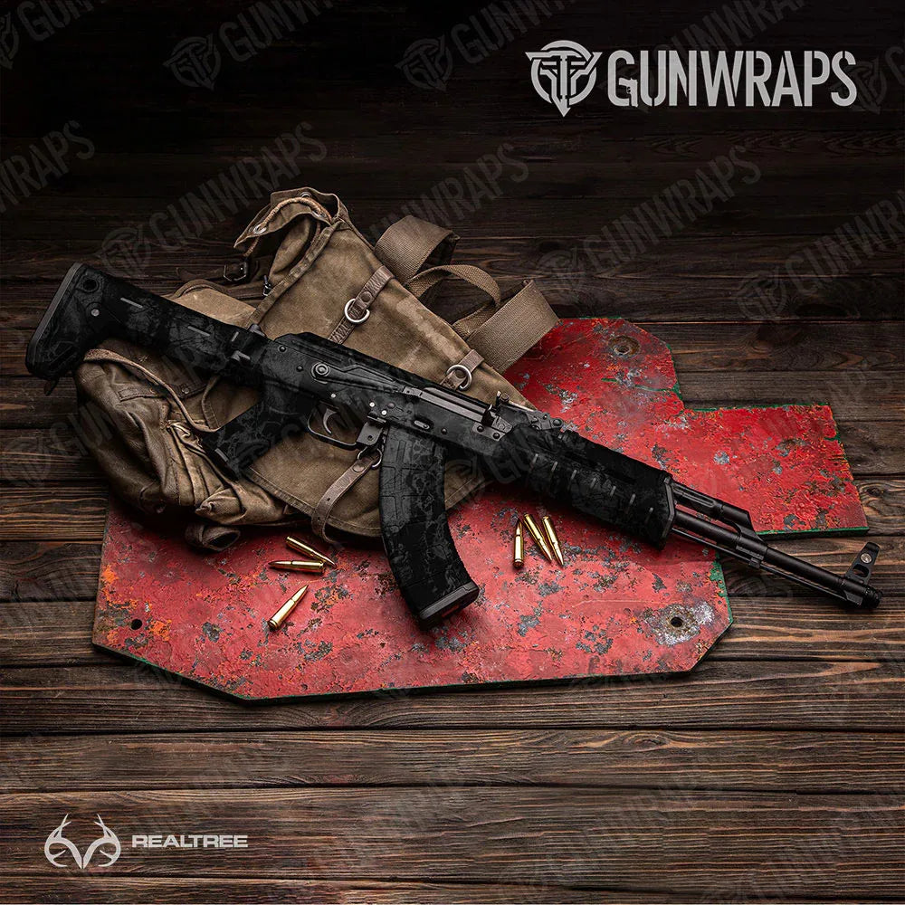 Realtree WAV3 Black AK-47 Gun Skin Vinyl Wraps